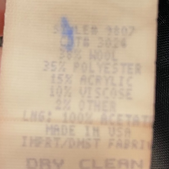 Canvasbacks || Wool Blend; Collared Blazer/Jacket with Texture Design; Size S - Picture 14 of 14